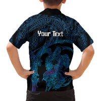 Personalised Tahiti Moorea Atoll Family Matching Off Shoulder Short Dress and Hawaiian Shirt Polynesian Sea Turtle LT14 - Polynesian Pride