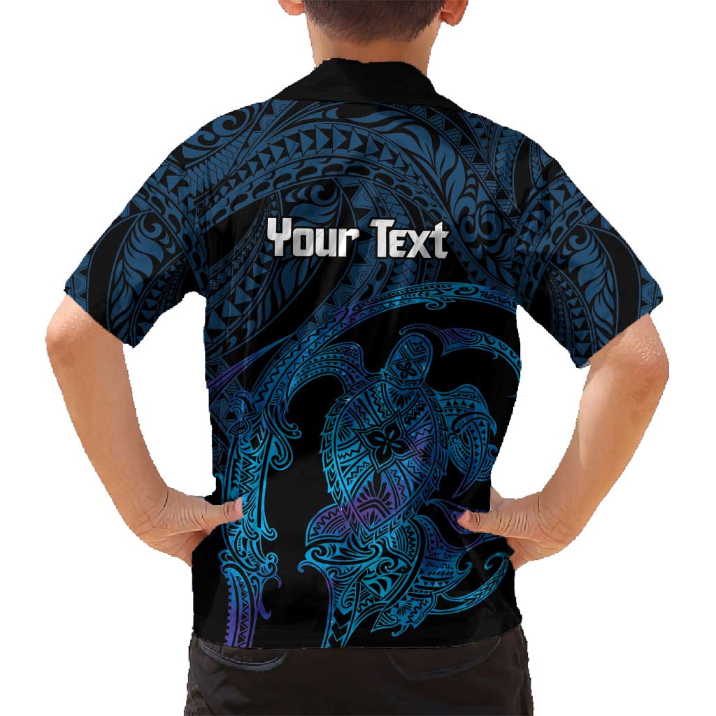 Personalised Tahiti Moorea Atoll Family Matching Tank Maxi Dress and Hawaiian Shirt Polynesian Sea Turtle LT14 - Polynesian Pride