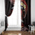Personalised Tahiti Bora Bora Window Curtain Manta Rays With Polynesian Plumeria