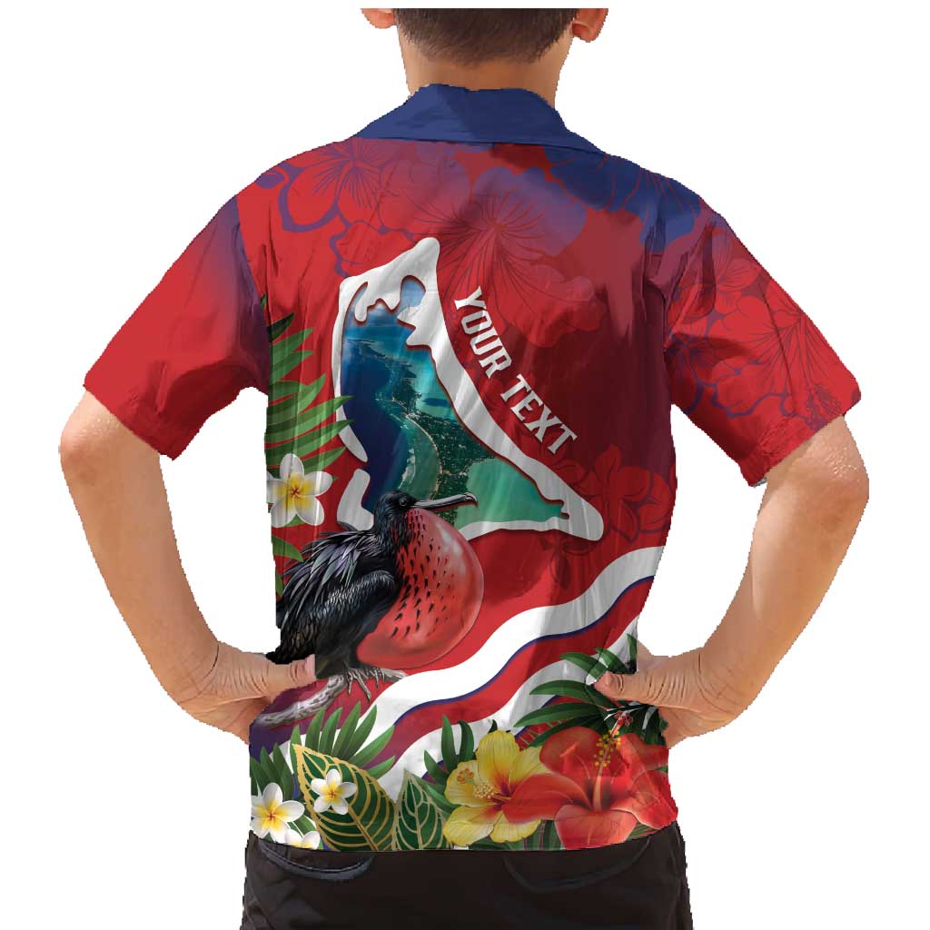Personalised Kiribati Tarawa Atoll Family Matching Mermaid Dress and Hawaiian Shirt Frigate Bird With Map Tropical Style LT14 - Polynesian Pride