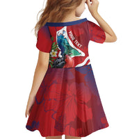 Personalised Kiribati Tarawa Atoll Family Matching Summer Maxi Dress and Hawaiian Shirt Frigate Bird With Map Tropical Style LT14 - Polynesian Pride