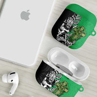 New Zealand and Ireland Rugby Custom AirPods Case Maori Tiki Fern Irish Celtic Cross LT14 - Polynesian Pride