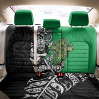 New Zealand and Ireland Rugby Custom Back Car Seat Cover Maori Tiki Fern Irish Celtic Cross LT14 - Polynesian Pride