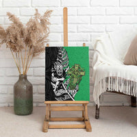 New Zealand and Ireland Rugby Custom Canvas Wall Art Maori Tiki Fern Irish Celtic Cross LT14 - Polynesian Pride