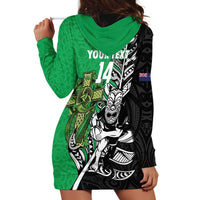 New Zealand and Ireland Rugby Custom Hoodie Dress Maori Tiki Fern Irish Celtic Cross LT14 - Polynesian Pride