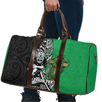 New Zealand and Ireland Rugby Custom Travel Bag Maori Tiki Fern Irish Celtic Cross LT14 - Polynesian Pride