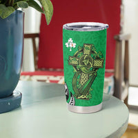 New Zealand and Ireland Rugby Tumbler Cup Maori Tiki Fern Irish Celtic Cross LT14 - Polynesian Pride