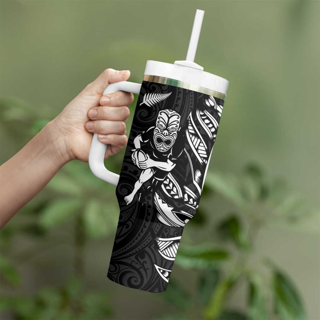 New Zealand and Ireland Rugby Tumbler With Handle Maori Tiki Fern Irish Celtic Cross LT14 - Polynesian Pride