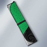 New Zealand and Ireland Rugby Auto Sun Shade Chicago 2025 Go All Black Shamrocks - Polynesian Pride