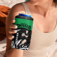 New Zealand and Ireland Rugby 4 in 1 Can Cooler Tumbler Chicago 2025 Go All Black Shamrocks LT14 - Polynesian Pride