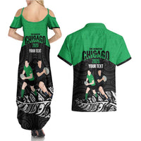 New Zealand and Ireland Rugby Custom Couples Matching Summer Maxi Dress and Hawaiian Shirt Chicago 2025 Go All Black Shamrocks LT14 - Polynesian Pride
