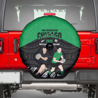New Zealand and Ireland Rugby Spare Tire Cover Chicago 2025 Go All Black Shamrocks LT14 - Polynesian Pride