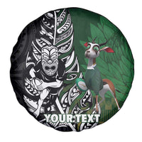 New Zealand and South Africa Rugby Custom Spare Tire Cover Maori Tiki Fern Springboks Kente Pattern LT14 - Polynesian Pride