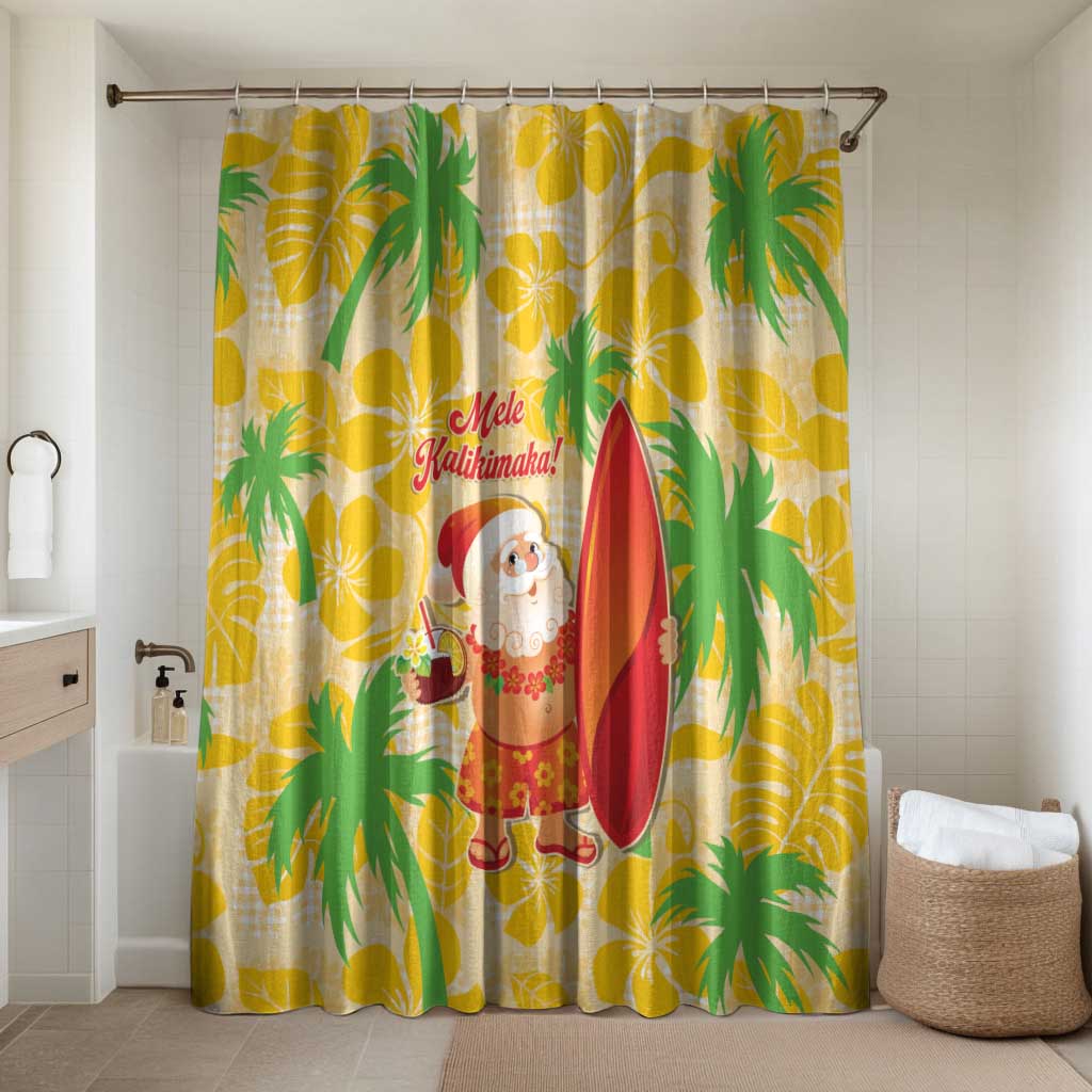 Aloha Hawaii Christmas Bathroom Set Mele Kalikimaka Funny Santa Palaka Quilt Motifs - Polynesian Pride