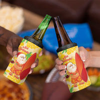 Aloha Hawaii Christmas 4 in 1 Can Cooler Tumbler Mele Kalikimaka Funny Santa Palaka Quilt Motifs LT14 - Polynesian Pride