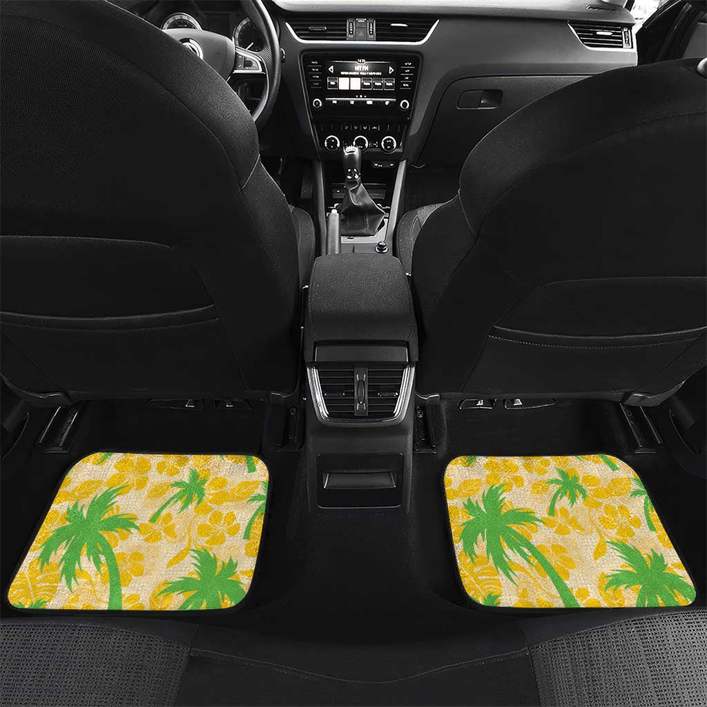 Aloha Hawaii Christmas Car Mats Mele Kalikimaka Funny Santa Palaka Quilt Motifs - Polynesian Pride