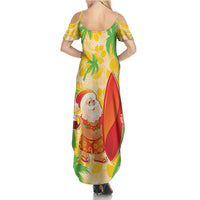 Aloha Hawaii Christmas Family Matching Summer Maxi Dress and Hawaiian Shirt Mele Kalikimaka Funny Santa Palaka Quilt Motifs LT14 - Polynesian Pride