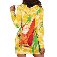 Aloha Hawaii Christmas Hoodie Dress Mele Kalikimaka Funny Santa Palaka Quilt Motifs LT14 - Polynesian Pride