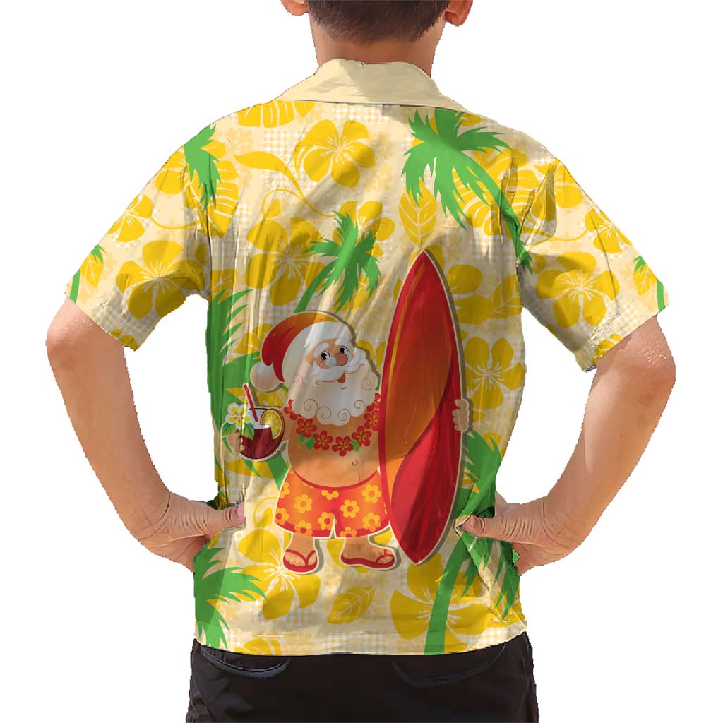 Aloha Hawaii Christmas Kid Hawaiian Shirt Mele Kalikimaka Funny Santa Palaka Quilt Motifs LT14 - Polynesian Pride