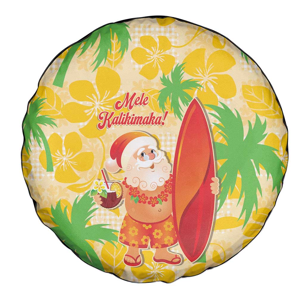 Aloha Hawaii Christmas Spare Tire Cover Mele Kalikimaka Funny Santa Palaka Quilt Motifs - Polynesian Pride