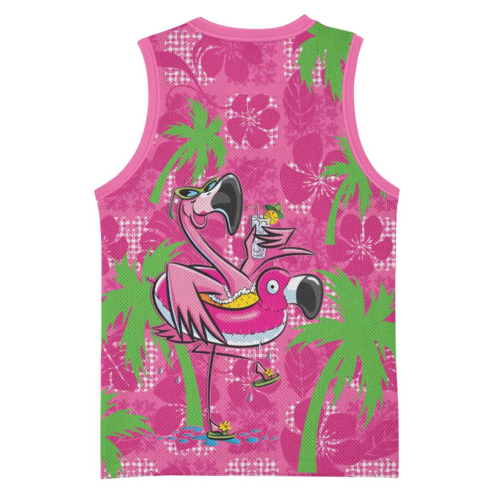Aloha Hawaii Christmas Basketball Jersey Mele Kalikimaka Chill Flamingo Palaka Quilt Motifs LT14 - Polynesian Pride