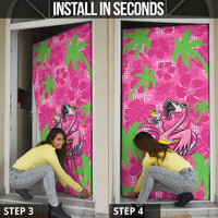 Aloha Hawaii Christmas Door Cover Mele Kalikimaka Chill Flamingo Palaka Quilt Motifs LT14 - Polynesian Pride