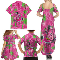Aloha Hawaii Christmas Family Matching Summer Maxi Dress and Hawaiian Shirt Mele Kalikimaka Chill Flamingo Palaka Quilt Motifs LT14 - Polynesian Pride