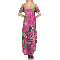 Aloha Hawaii Christmas Family Matching Summer Maxi Dress and Hawaiian Shirt Mele Kalikimaka Chill Flamingo Palaka Quilt Motifs LT14 - Polynesian Pride
