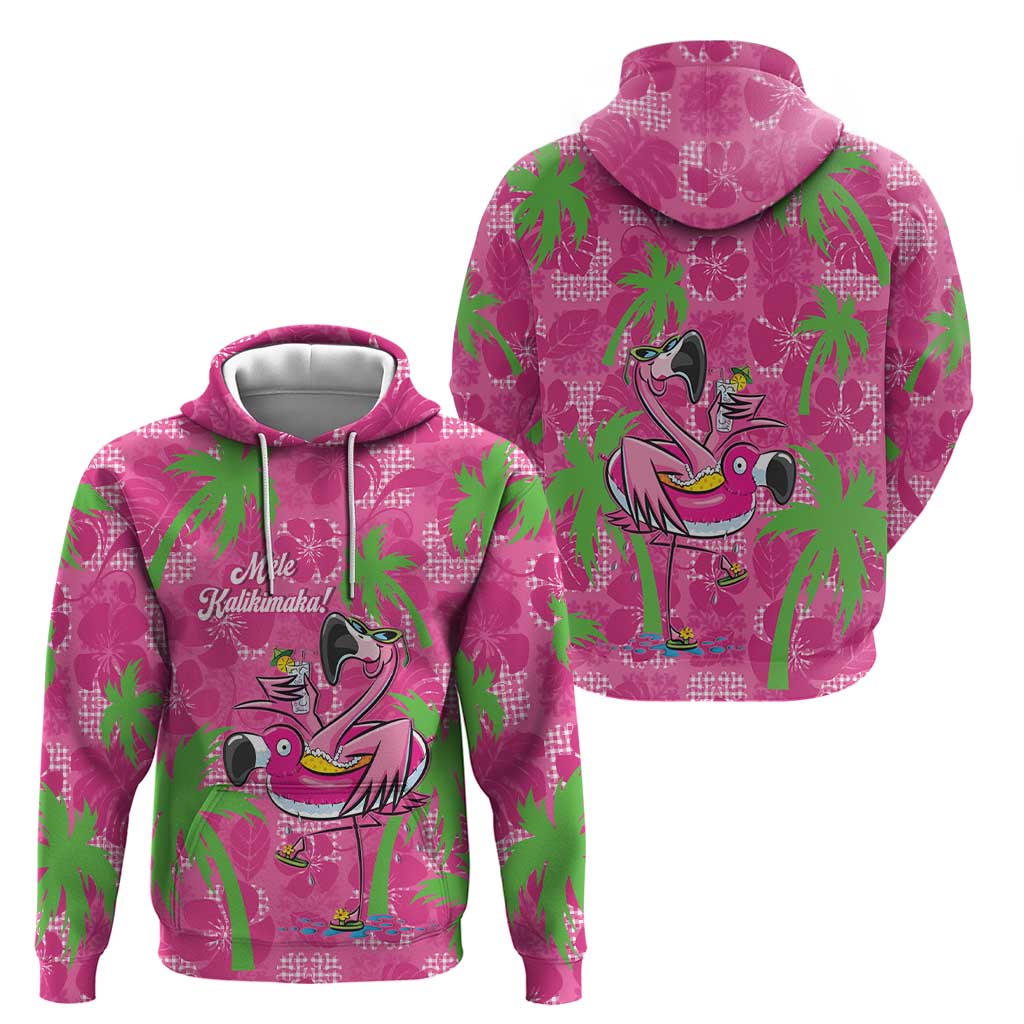 Aloha Hawaii Christmas Hoodie Mele Kalikimaka Chill Flamingo Palaka Quilt Motifs LT14 - Polynesian Pride