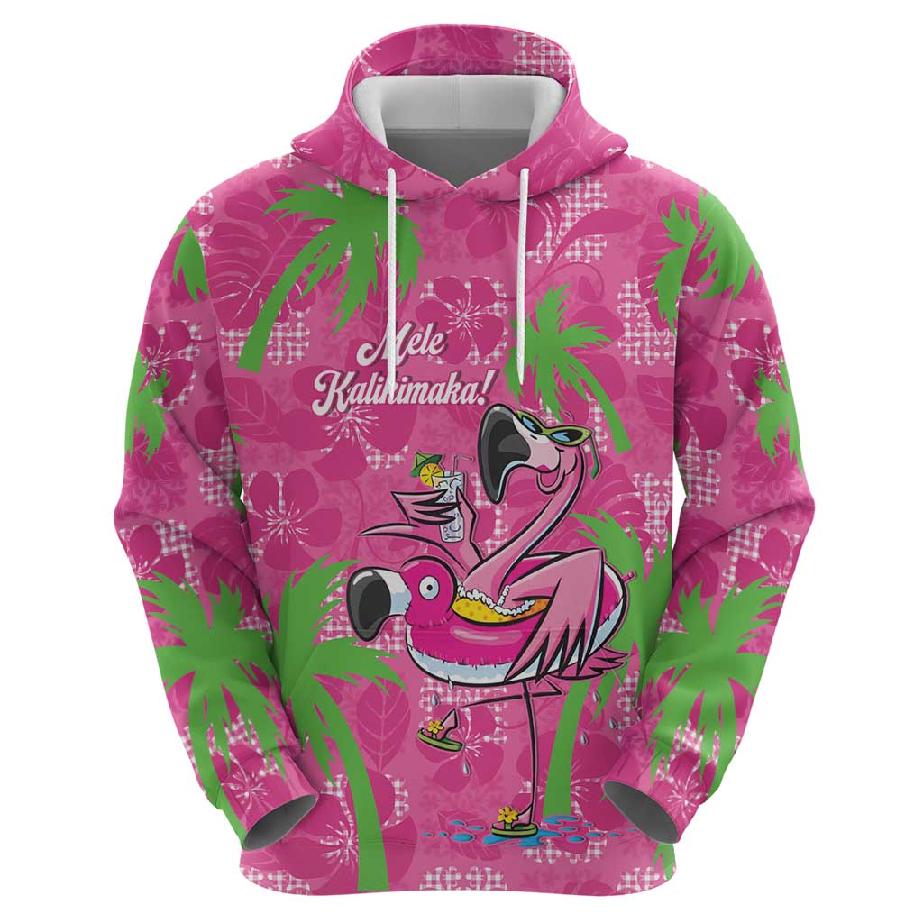 Aloha Hawaii Christmas Hoodie Mele Kalikimaka Chill Flamingo Palaka Quilt Motifs LT14 - Polynesian Pride