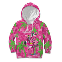 Aloha Hawaii Christmas Kid Hoodie Mele Kalikimaka Chill Flamingo Palaka Quilt Motifs LT14 Hoodie Pink - Polynesian Pride