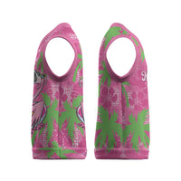 Aloha Hawaii Christmas Knitted V-Neck Vest Mele Kalikimaka Chill Flamingo Palaka Quilt Motifs LT14 - Polynesian Pride