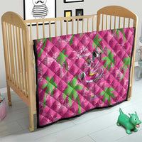 Aloha Hawaii Christmas Quilt Mele Kalikimaka Chill Flamingo Palaka Quilt Motifs - Polynesian Pride