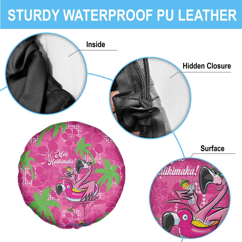 Aloha Hawaii Christmas Spare Tire Cover Mele Kalikimaka Chill Flamingo Palaka Quilt Motifs LT14 - Polynesian Pride