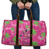Aloha Hawaii Christmas Travel Bag Mele Kalikimaka Chill Flamingo Palaka Quilt Motifs LT14 Pink - Polynesian Pride