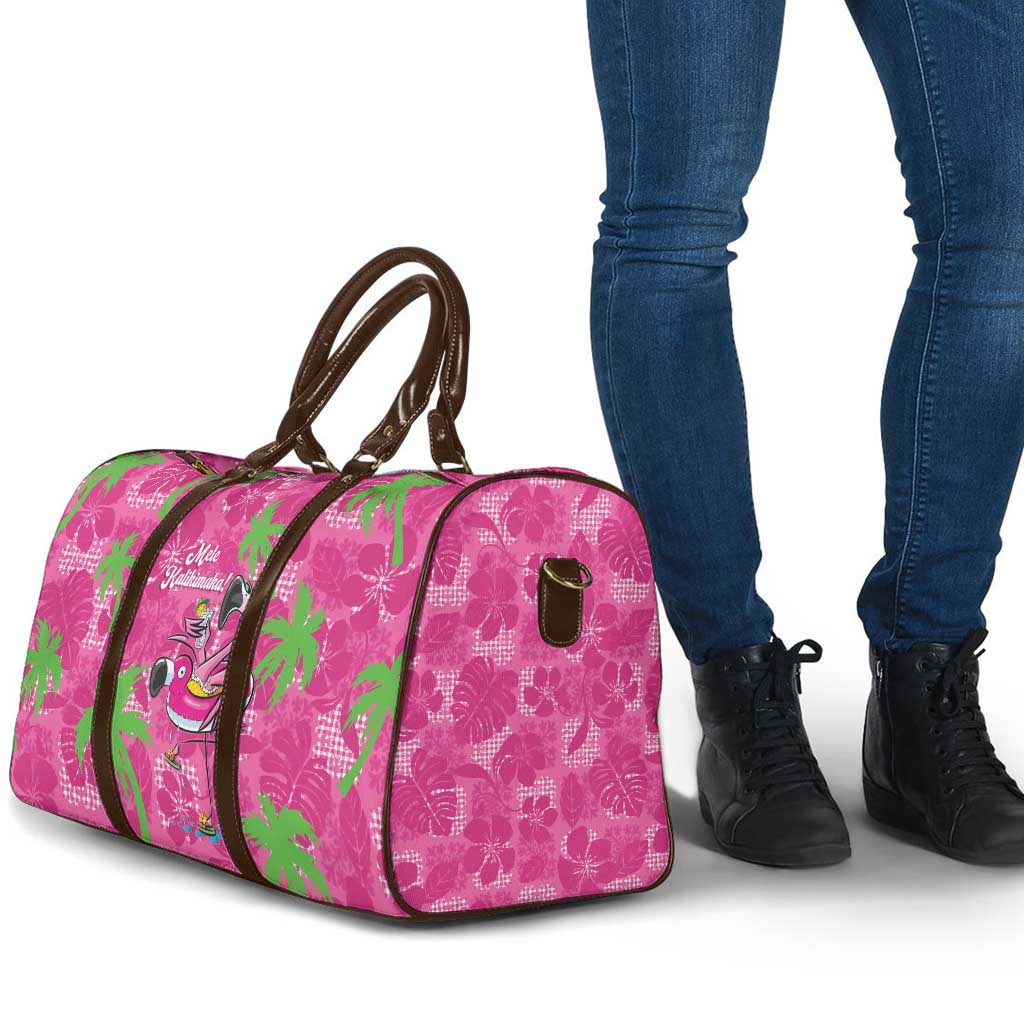 Aloha Hawaii Christmas Travel Bag Mele Kalikimaka Chill Flamingo Palaka Quilt Motifs LT14 - Polynesian Pride