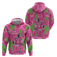 Aloha Hawaii Christmas Zip Hoodie Mele Kalikimaka Chill Flamingo Palaka Quilt Motifs LT14 - Polynesian Pride