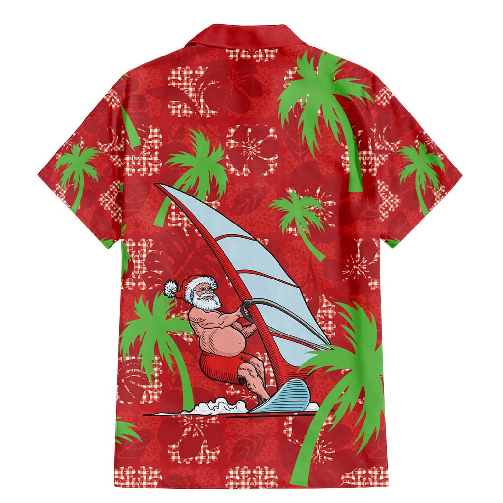 Aloha Hawaii Christmas Family Matching Mermaid Dress and Hawaiian Shirt Mele Kalikimaka Windsurfing Santa Palaka Quilt Motifs LT14 - Polynesian Pride