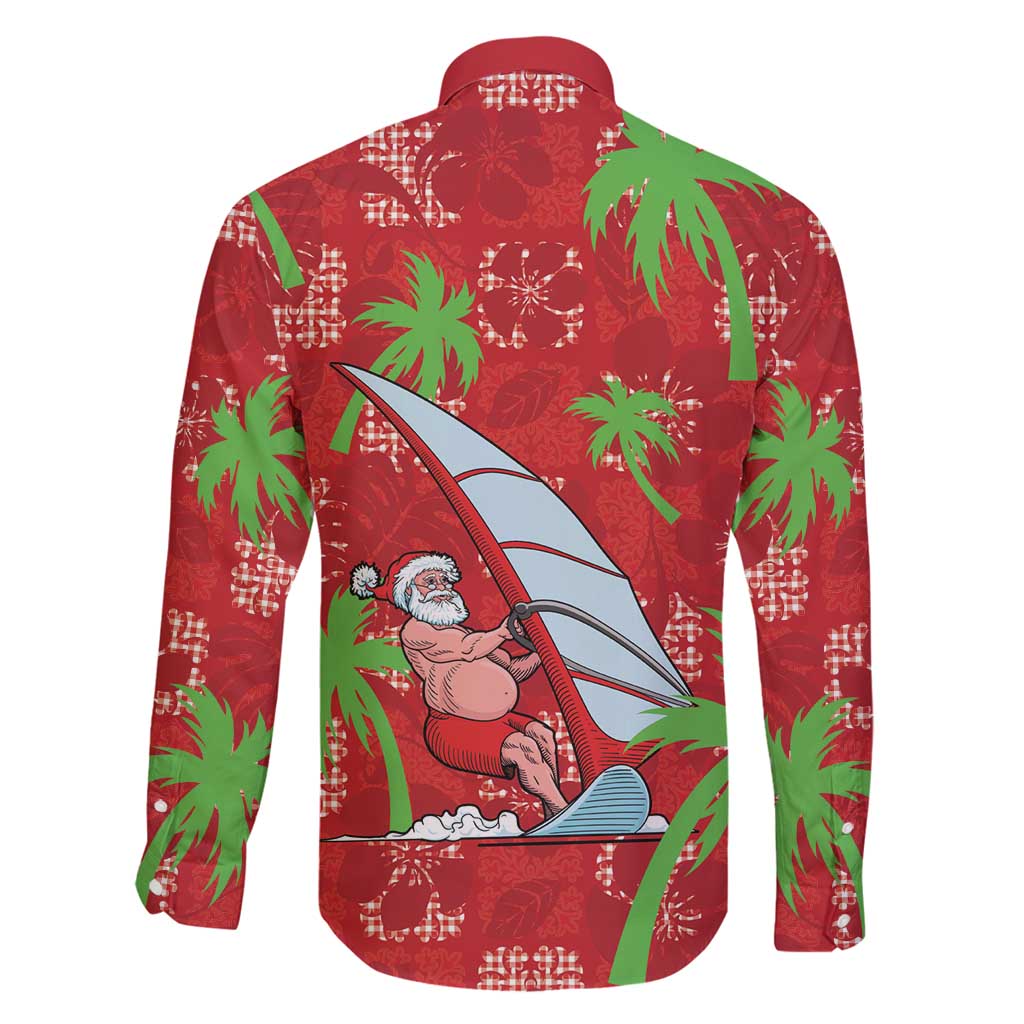Aloha Hawaii Christmas Family Matching Summer Maxi Dress and Hawaiian Shirt Mele Kalikimaka Windsurfing Santa Palaka Quilt Motifs LT14 - Polynesian Pride