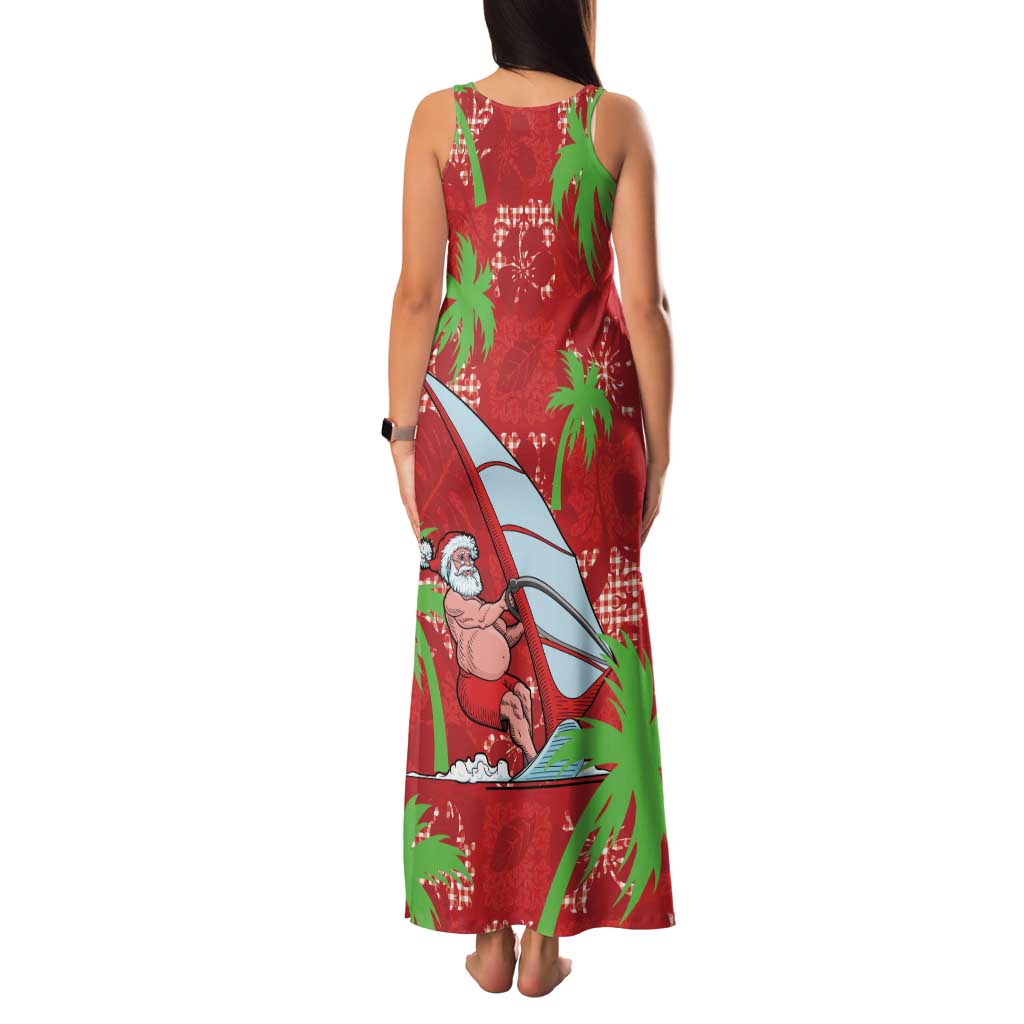 Aloha Hawaii Christmas Family Matching Tank Maxi Dress and Hawaiian Shirt Mele Kalikimaka Windsurfing Santa Palaka Quilt Motifs LT14 - Polynesian Pride