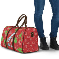 Aloha Hawaii Christmas Travel Bag Mele Kalikimaka Windsurfing Santa Palaka Quilt Motifs - Polynesian Pride