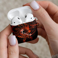 Polynesia Leukemia Awareness Month AirPods Case Warrior Butterfly Polynesian Orange Ribbon LT14 - Polynesian Pride
