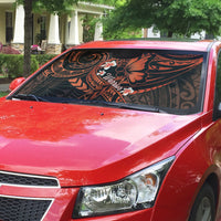 Polynesia Leukemia Awareness Month Auto Sun Shade Warrior Butterfly Polynesian Orange Ribbon LT14 - Polynesian Pride