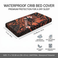 Polynesia Leukemia Awareness Month Baby Bed Cover Warrior Butterfly Polynesian Orange Ribbon LT14 - Polynesian Pride