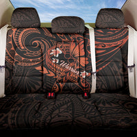 Polynesia Leukemia Awareness Month Back Car Seat Cover Warrior Butterfly Polynesian Orange Ribbon LT14 One Size Orange - Polynesian Pride