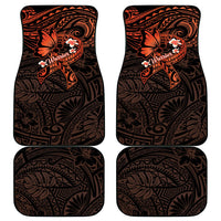 Polynesia Leukemia Awareness Month Car Mats Warrior Butterfly Polynesian Orange Ribbon LT14 - Polynesian Pride
