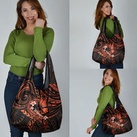 Polynesia Leukemia Awareness Month Grocery Bag Warrior Butterfly Polynesian Orange Ribbon LT14 - Polynesian Pride