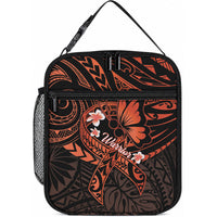 Polynesia Leukemia Awareness Month Lunch Bag Warrior Butterfly Polynesian Orange Ribbon LT14 10.2 × 8.3 × 4.3 inch Orange - Polynesian Pride