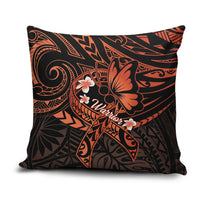 Polynesia Leukemia Awareness Month Pillow Cover Warrior Butterfly Polynesian Orange Ribbon LT14 Orange - Polynesian Pride