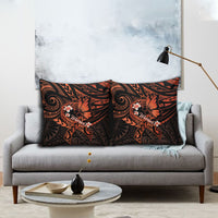 Polynesia Leukemia Awareness Month Pillow Cover Warrior Butterfly Polynesian Orange Ribbon LT14 - Polynesian Pride
